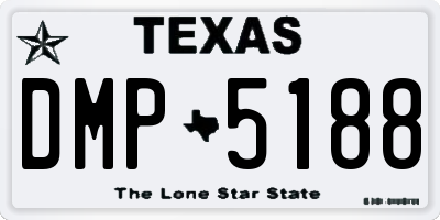 TX license plate DMP5188