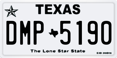 TX license plate DMP5190