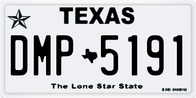 TX license plate DMP5191