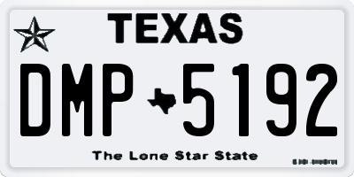 TX license plate DMP5192