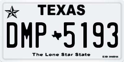TX license plate DMP5193