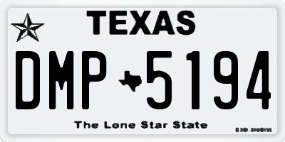 TX license plate DMP5194