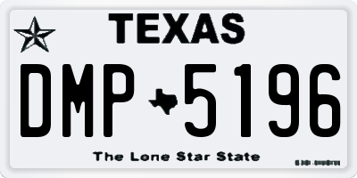 TX license plate DMP5196