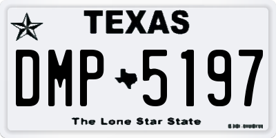 TX license plate DMP5197