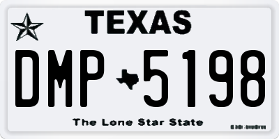 TX license plate DMP5198