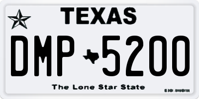 TX license plate DMP5200