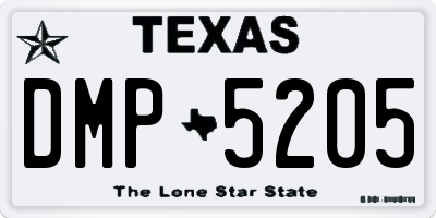 TX license plate DMP5205