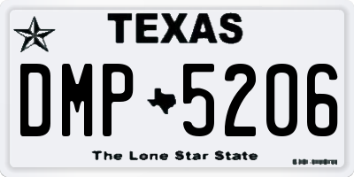 TX license plate DMP5206