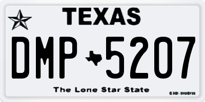 TX license plate DMP5207