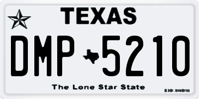 TX license plate DMP5210