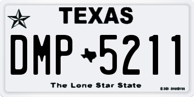 TX license plate DMP5211