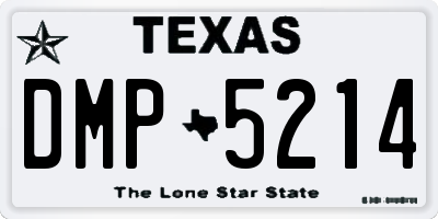 TX license plate DMP5214