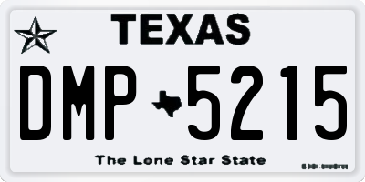 TX license plate DMP5215