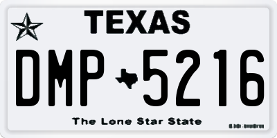 TX license plate DMP5216