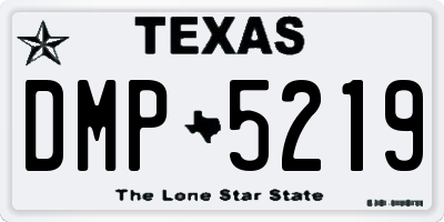TX license plate DMP5219