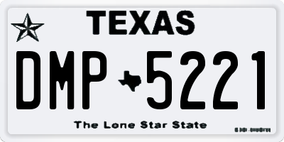 TX license plate DMP5221