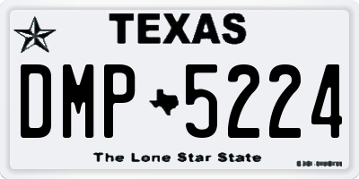 TX license plate DMP5224