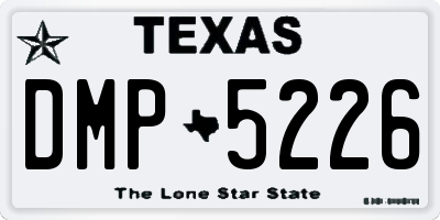 TX license plate DMP5226