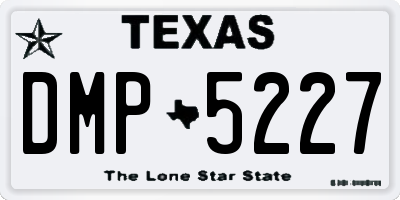 TX license plate DMP5227
