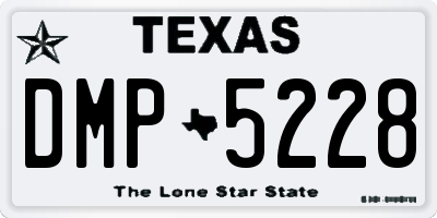 TX license plate DMP5228