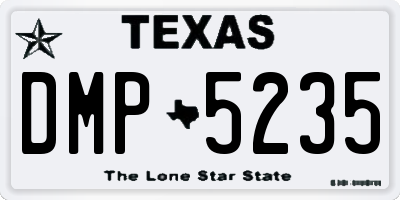 TX license plate DMP5235