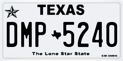 TX license plate DMP5240