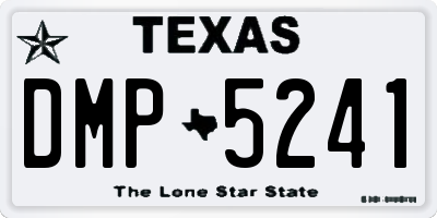 TX license plate DMP5241