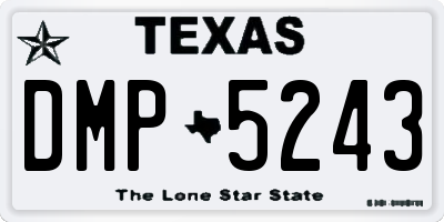 TX license plate DMP5243
