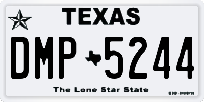 TX license plate DMP5244