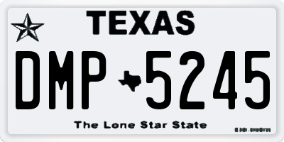 TX license plate DMP5245