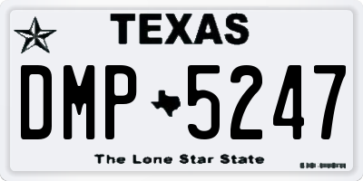 TX license plate DMP5247