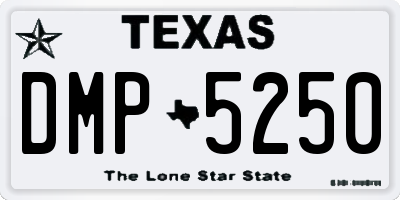 TX license plate DMP5250