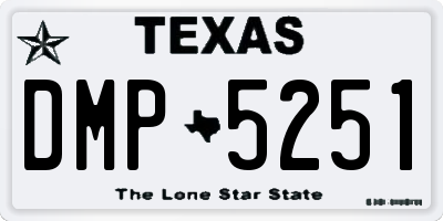 TX license plate DMP5251