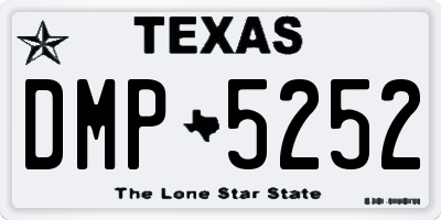 TX license plate DMP5252