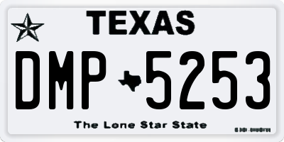 TX license plate DMP5253
