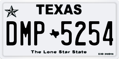 TX license plate DMP5254