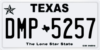 TX license plate DMP5257