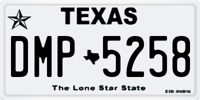 TX license plate DMP5258