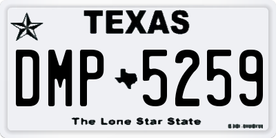 TX license plate DMP5259