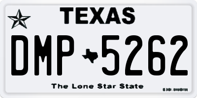 TX license plate DMP5262