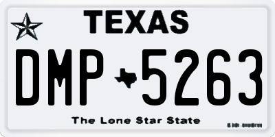 TX license plate DMP5263