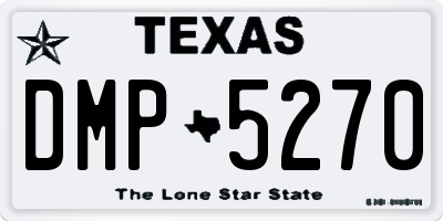 TX license plate DMP5270