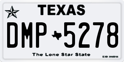TX license plate DMP5278