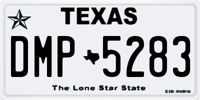 TX license plate DMP5283