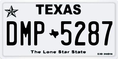 TX license plate DMP5287
