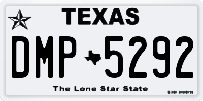 TX license plate DMP5292