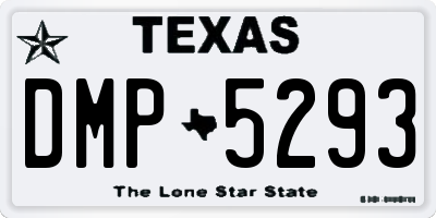 TX license plate DMP5293