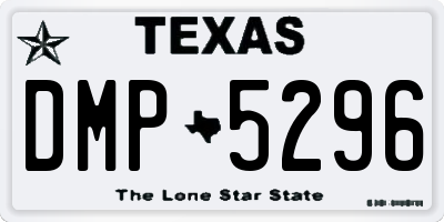 TX license plate DMP5296