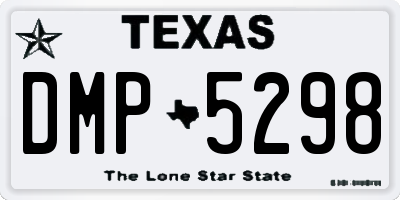 TX license plate DMP5298