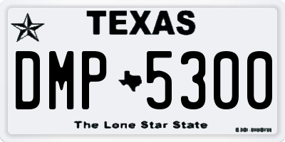 TX license plate DMP5300